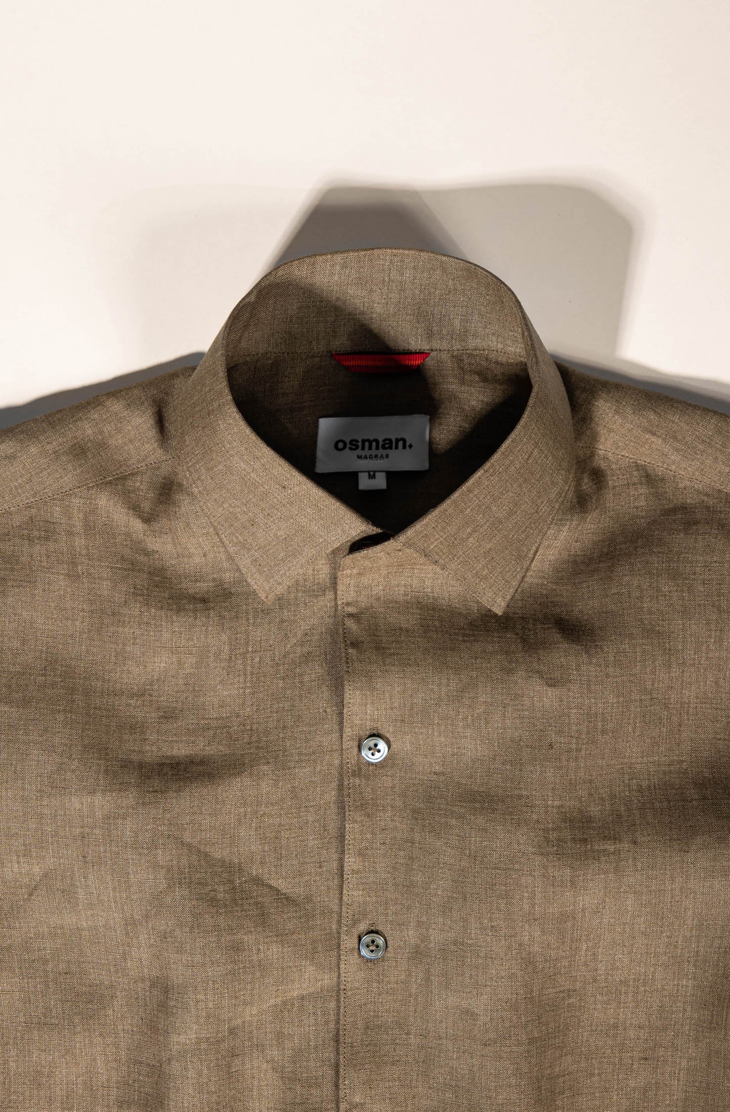 Dress Shirt – Olive Linen